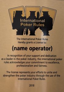 International Poker Rules Award